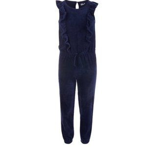 Jumpsuit Girls Epic Threads Solid Royal Blue Velour Sleeveless Youth Large